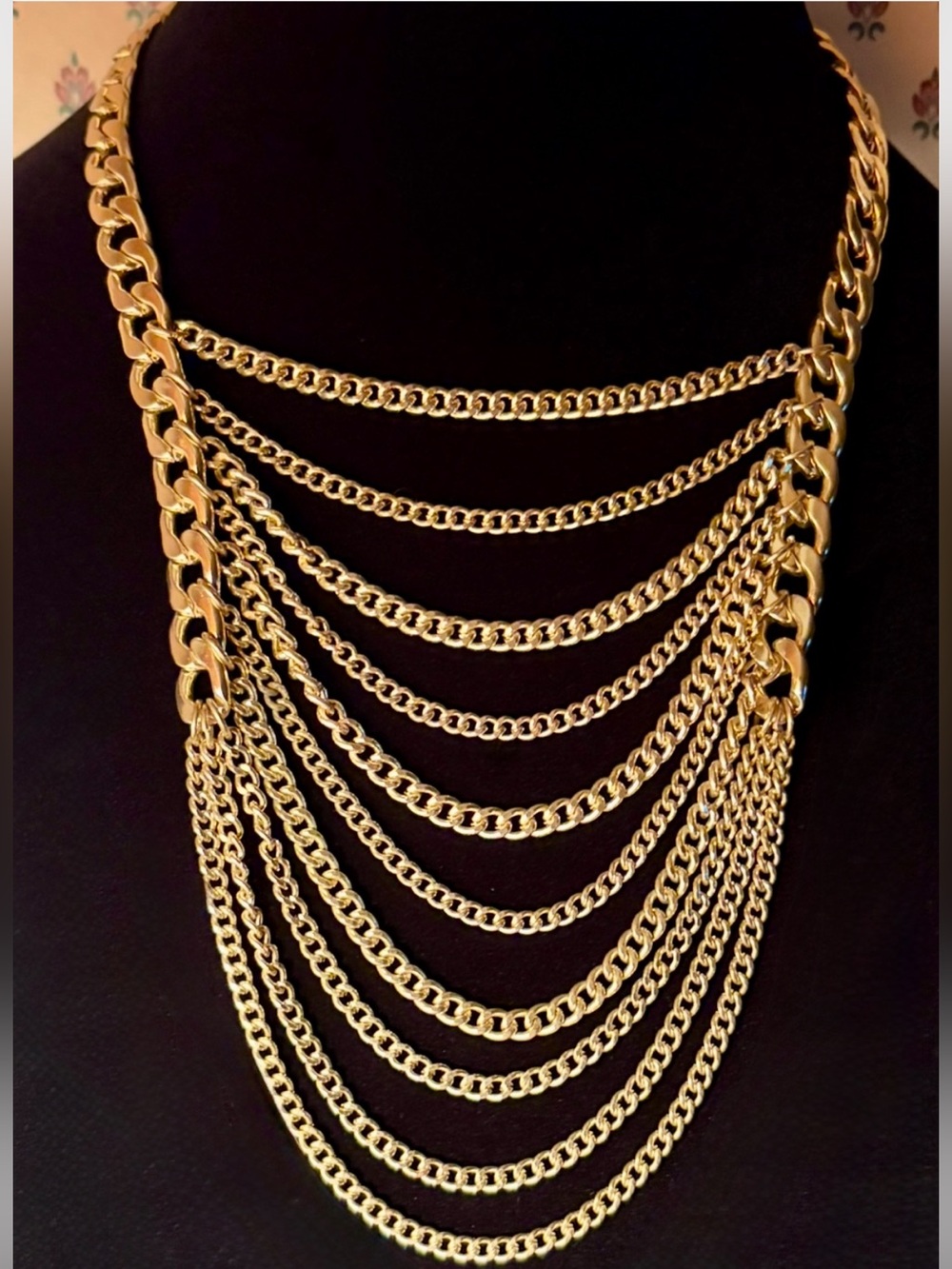 Gold Multi-Layer Chain Necklace-Stunning